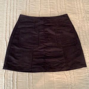 Faux brushed leather skirt